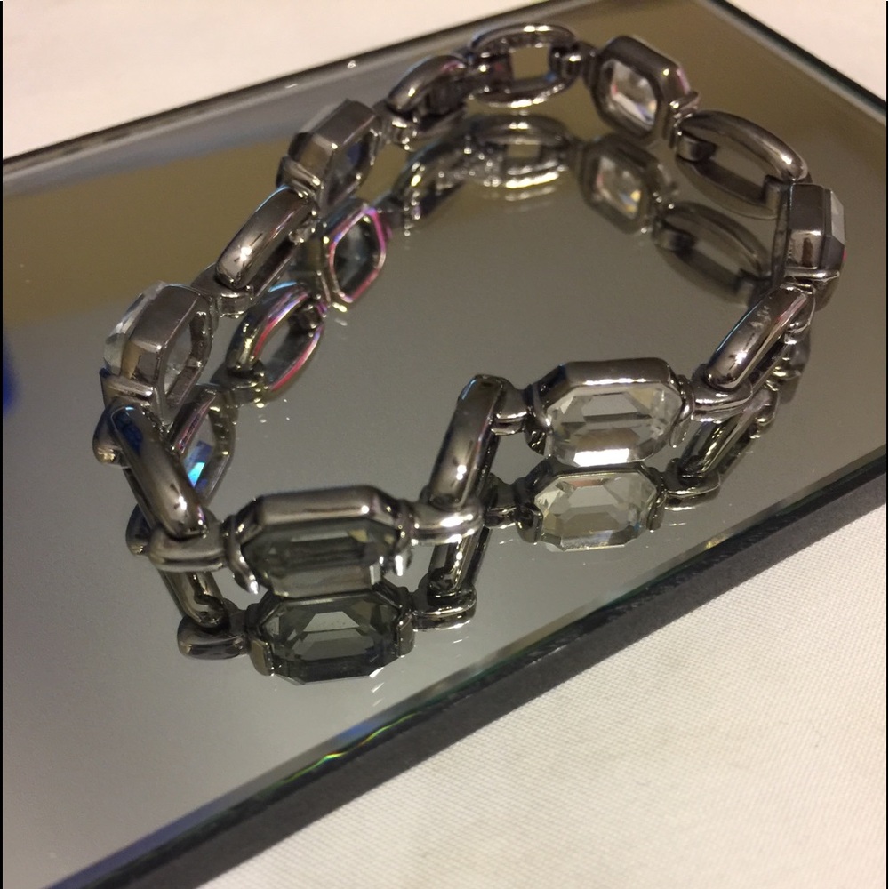Swarovski Women’s Smoky Crystal Bracelet 7.5”